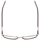 Top View of Enhance EN4172 Designer Bi-Focal Prescription Rx Eyeglasses in Matte Brown Mens Rectangle Full Rim Metal 59 mm