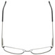 Top View of Enhance EN4182 Designer Single Vision Prescription Rx Eyeglasses in Satin Gunmetal Black Mens Rectangle Full Rim Metal 60 mm