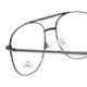 Close Up View of Jubilee J5801 Designer Progressive Lens Prescription Rx Eyeglasses in Gunmetal Black Mens Aviator Full Rim Metal 58 mm