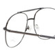 Close Up View of Jubilee J5801 Designer Single Vision Prescription Rx Eyeglasses in Gunmetal Black Mens Aviator Full Rim Metal 62 mm