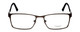 Front View of Enhance EN4172 Designer Bi-Focal Prescription Rx Eyeglasses in Matte Gunmetal Black Mens Rectangle Full Rim Metal 59 mm