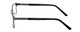 Side View of Enhance EN4172 Designer Progressive Lens Prescription Rx Eyeglasses in Matte Gunmetal Black Mens Rectangle Full Rim Metal 59 mm