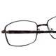 Close Up View of John Varvatos V150-GUN Designer Progressive Lens Prescription Rx Eyeglasses in Antique Gun Metal Unisex Rectangle Full Rim Metal 56 mm