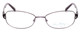 Front View of Vera Bradley Gail Designer Single Vision Prescription Rx Eyeglasses in Purple Pink Blue Flower Heather Ladies Rectangle Full Rim Metal 55 mm