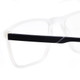 Close Up View of Santini Mavaldi  Designer Bi-Focal Prescription Rx Eyeglasses in Matte Crystal Black Unisex Classic Full Rim Acetate 54 mm