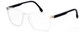 Profile View of Santini Mavaldi  Designer Progressive Lens Prescription Rx Eyeglasses in Matte Crystal Black Unisex Classic Full Rim Acetate 54 mm