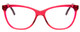 Front View of Vera Bradley Molly Designer Progressive Lens Prescription Rx Eyeglasses in Alpine Floral Crystal Red Purple Pink Ladies Cateye Full Rim Acetate 54 mm
