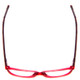 Top View of Vera Bradley Molly Designer Progressive Lens Prescription Rx Eyeglasses in Alpine Floral Crystal Red Purple Pink Ladies Cateye Full Rim Acetate 54 mm