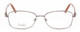 Front View of Joan Collins JC9796-BRN Designer Progressive Lens Prescription Rx Eyeglasses in Brown Crystals Ladies Square Full Rim Stainless Steel 57 mm