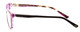 Side View of Vera Bradley Larissa Designer Single Vision Prescription Rx Eyeglasses in Rosewood Purple Tortoise Havana Ladies Classic Full Rim Acetate 54 mm
