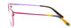 Side View of Vera Bradley Lucy Designer Progressive Lens Prescription Rx Eyeglasses in Pop Art Pink Purple Ladies Cateye Full Rim Metal 54 mm