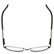 Top View of Joan Collins JC9775-BRM Designer Single Vision Prescription Rx Eyeglasses in Brown Marble Ladies Rectangle Full Rim Stainless Steel 52 mm