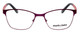 Front View of Marie Claire MC6208-GRP Designer Bi-Focal Prescription Rx Eyeglasses in Grape Purple Red Black Ladies Cateye Full Rim Stainless Steel 52 mm