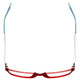 Top View of Marie Claire MC6210-RBL Designer Progressive Lens Prescription Rx Eyeglasses in Matte Crystal Red Blue Ladies Classic Full Rim Acetate 55 mm