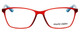 Front View of Marie Claire MC6210-RBL Designer Progressive Lens Prescription Rx Eyeglasses in Matte Crystal Red Blue Ladies Classic Full Rim Acetate 55 mm