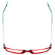 Top View of Marie Claire MC6210-RBL Designer Progressive Lens Prescription Rx Eyeglasses in Matte Crystal Red Blue Ladies Classic Full Rim Acetate 55 mm