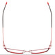Top View of Marie Claire MC6214-BKR Designer Progressive Lens Prescription Rx Eyeglasses in Black Red Ladies Cateye Full Rim Stainless Steel 54 mm