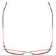 Top View of Marie Claire MC6214-BKR Designer Single Vision Prescription Rx Eyeglasses in Black Red Ladies Cateye Full Rim Stainless Steel 54 mm