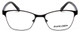 Front View of Marie Claire MC6208-BLK Designer Progressive Lens Prescription Rx Eyeglasses in Black Green Ladies Cateye Full Rim Stainless Steel 52 mm
