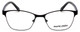 Front View of Marie Claire MC6208-BLK Designer Bi-Focal Prescription Rx Eyeglasses in Black Green Ladies Cateye Full Rim Stainless Steel 52 mm