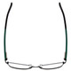 Top View of Marie Claire MC6208-BLK Designer Single Vision Prescription Rx Eyeglasses in Black Green Ladies Cateye Full Rim Stainless Steel 52 mm