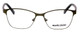 Front View of Marie Claire MC6208-FOR Designer Single Vision Prescription Rx Eyeglasses in Forest Green Brown Ladies Cateye Full Rim Stainless Steel 52 mm