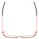 Top View of Marie Claire MC6216-BOG Designer Progressive Lens Prescription Rx Eyeglasses in Black Orange Ladies Classic Full Rim Stainless Steel 51 mm