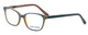 Profile View of Marie Claire MC6230-FOR Designer Progressive Lens Prescription Rx Eyeglasses in Forest Green Black Orange Ladies Classic Full Rim Acetate 48 mm