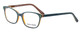 Profile View of Marie Claire MC6230-FOR Designer Bi-Focal Prescription Rx Eyeglasses in Forest Green Black Orange Ladies Classic Full Rim Acetate 48 mm