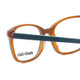 Close Up View of Marie Claire MC6230-FOR Designer Bi-Focal Prescription Rx Eyeglasses in Forest Green Black Orange Ladies Classic Full Rim Acetate 48 mm
