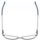 Top View of Marie Claire MC6231-BBL Designer Progressive Lens Prescription Rx Eyeglasses in Black Blue Ladies Cateye Full Rim Stainless Steel 51 mm