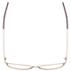 Top View of Marie Claire MC6216-PGD Designer Progressive Lens Prescription Rx Eyeglasses in Purple Gold Ladies Classic Full Rim Stainless Steel 51 mm