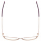 Top View of Marie Claire MC6216-PGD Designer Single Vision Prescription Rx Eyeglasses in Purple Gold Ladies Classic Full Rim Stainless Steel 51 mm