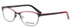 Profile View of Marie Claire MC6231-BKR Designer Single Vision Prescription Rx Eyeglasses in Black Red Ladies Cateye Full Rim Stainless Steel 51 mm