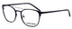 Profile View of Marie Claire MC6248-NVY Designer Progressive Lens Prescription Rx Eyeglasses in Navy Blue Ladies Classic Full Rim Stainless Steel 49 mm