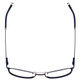 Top View of Marie Claire MC6248-NVY Designer Single Vision Prescription Rx Eyeglasses in Navy Blue Ladies Classic Full Rim Stainless Steel 49 mm
