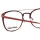 Close Up View of Marie Claire MC6248-BUR Designer Single Vision Prescription Rx Eyeglasses in Burgundy Red Ladies Classic Full Rim Stainless Steel 49 mm