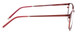 Side View of Marie Claire MC6248-BUR Designer Single Vision Prescription Rx Eyeglasses in Burgundy Red Ladies Classic Full Rim Stainless Steel 49 mm