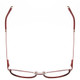 Top View of Marie Claire MC6248-BUR Designer Bi-Focal Prescription Rx Eyeglasses in Burgundy Red Ladies Classic Full Rim Stainless Steel 49 mm