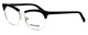 Profile View of Marie Claire MC6251-SIB Designer Single Vision Prescription Rx Eyeglasses in Silver Black Ladies Cateye Full Rim Stainless Steel 53 mm