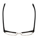 Top View of Marie Claire MC6251-SIB Designer Single Vision Prescription Rx Eyeglasses in Silver Black Ladies Cateye Full Rim Stainless Steel 53 mm