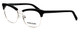 Profile View of Marie Claire MC6251-SIB Designer Progressive Lens Prescription Rx Eyeglasses in Silver Black Ladies Cateye Full Rim Stainless Steel 53 mm