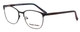 Profile View of Marie Claire MC6259-BLK Designer Progressive Lens Prescription Rx Eyeglasses in Black Ladies Cateye Full Rim Stainless Steel 49 mm