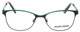 Front View of Marie Claire MC6231-BGN Designer Single Vision Prescription Rx Eyeglasses in Black Green Ladies Cateye Full Rim Stainless Steel 51 mm