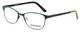 Profile View of Marie Claire MC6231-BGN Designer Progressive Lens Prescription Rx Eyeglasses in Black Green Ladies Cateye Full Rim Stainless Steel 51 mm