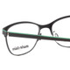 Close Up View of Marie Claire MC6231-BGN Designer Progressive Lens Prescription Rx Eyeglasses in Black Green Ladies Cateye Full Rim Stainless Steel 51 mm