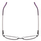 Top View of Marie Claire MC6231-BKL Designer Single Vision Prescription Rx Eyeglasses in Black Lavender Purple Ladies Cateye Full Rim Stainless Steel 51 mm