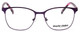 Front View of Marie Claire MC6259-PUR Designer Single Vision Prescription Rx Eyeglasses in Purple Marble Pink Ladies Cateye Full Rim Stainless Steel 49 mm