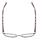 Top View of Marie Claire MC6259-PUR Designer Bi-Focal Prescription Rx Eyeglasses in Purple Marble Pink Ladies Cateye Full Rim Stainless Steel 49 mm
