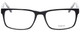 Front View of Big&Tall 21 Designer Single Vision Prescription Rx Eyeglasses in Black Crystal Mens Rectangle Full Rim Acetate 57 mm